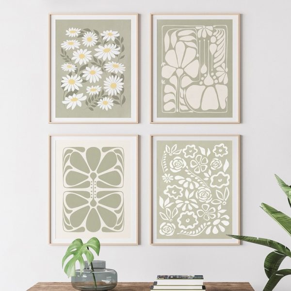 Boho Minimalist Wall Art Abstract Color Block Canvas Painting Nordic Poster Print Picture Living Room Decorative Painting - Image 3